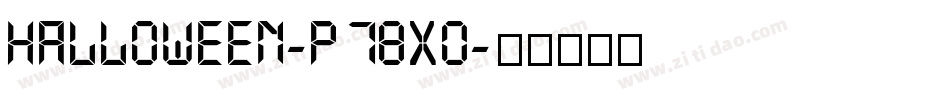 Halloween-p78XO字体转换