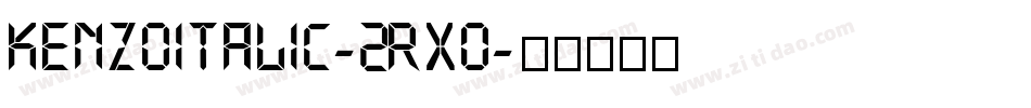 KenzoItalic-2RXo字体转换