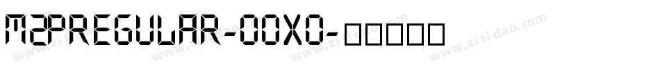 M2PRegular-00xo字体转换