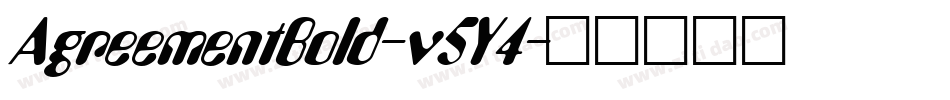 AgreementBold-v5Y4字体转换