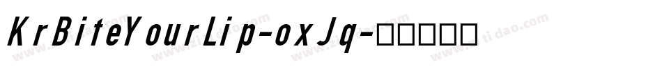 KrBiteYourLip-oxJq字体转换
