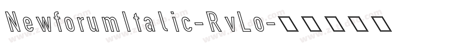 NewforumItalic-RvLo字体转换