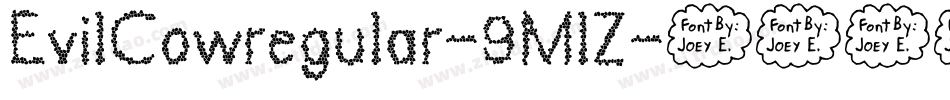 EvilCowregular-9MlZ字体转换