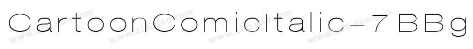 CartoonComicItalic-7BBgl字体转换