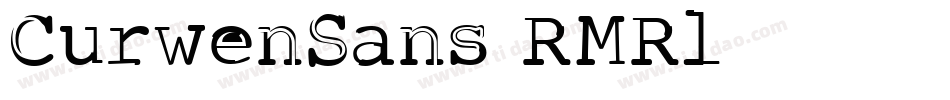 CurwenSans-RMRl字体转换