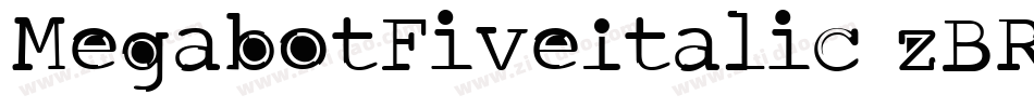 MegabotFiveItalic-zBRl字体转换