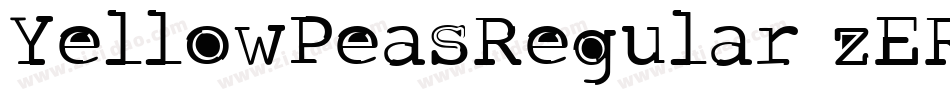 YellowPeasRegular-zERl字体转换