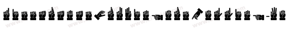 DissaramasCruFingerspelling-WedA字体转换