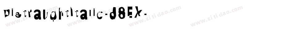 DistraughtItalic-d8EX字体转换