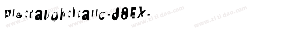 DistraughtItalic-d8EX字体转换