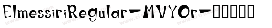 ElmessiriRegular-MVYOr字体转换