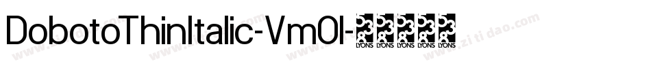 DobotoThinItalic-VmOl字体转换