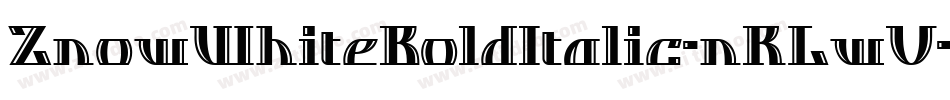 ZnowWhiteBoldItalic-nRLwV字体转换