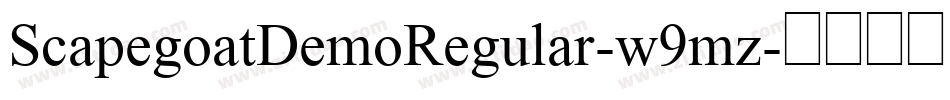 ScapegoatDemoRegular-w9mz字体转换