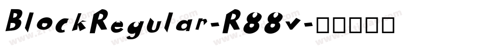 BlockRegular-R88v字体转换