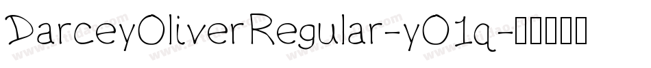 DarceyOliverRegular-yO1q字体转换