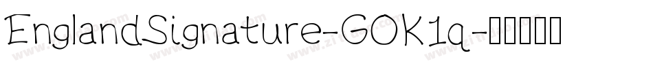 EnglandSignature-GOK1q字体转换