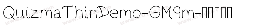 QuizmaThinDemo-GM9m字体转换