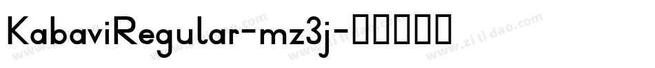 KabaviRegular-mz3j字体转换