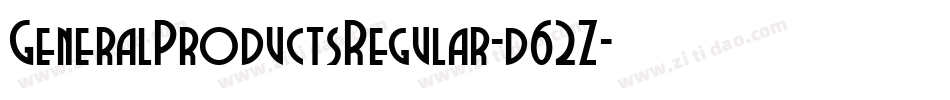 GeneralProductsRegular-d62Z字体转换