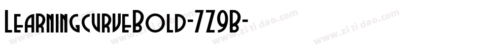 LearningcurveBold-7Z9B字体转换