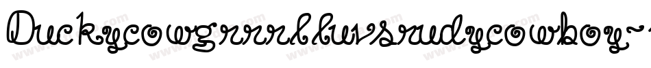 Duckycowgrrrlluvsrudycowboy-vvqO字体转换