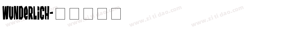Wunderlich字体转换