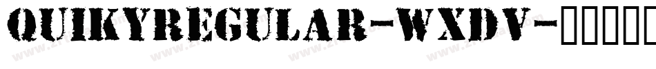 QuikyRegular-WxDv字体转换