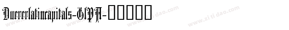 Duererlatincapitals-GlPA字体转换
