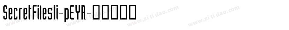 SecretFilesIi-pEYR字体转换