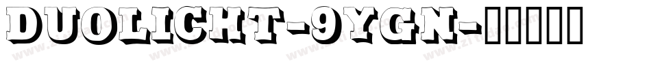 DuoLicht-9Ygn字体转换