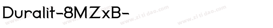 Duralit-8MZxB字体转换