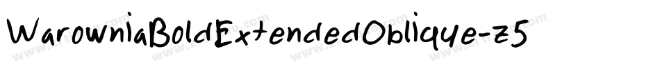 WarowniaBoldExtendedOblique-z5R4字体转换