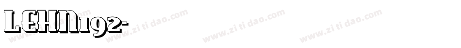 LEHN192字体转换