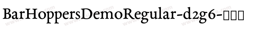 BarHoppersDemoRegular-d2g6字体转换