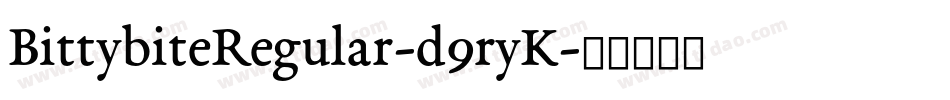 BittybiteRegular-d9ryK字体转换