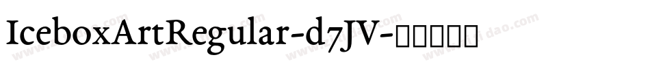 IceboxArtRegular-d7JV字体转换