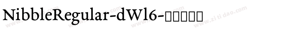 NibbleRegular-dWl6字体转换