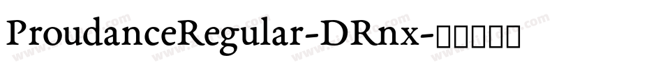 ProudanceRegular-DRnx字体转换