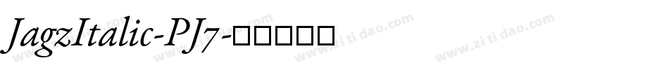 JagzItalic-PJ7字体转换