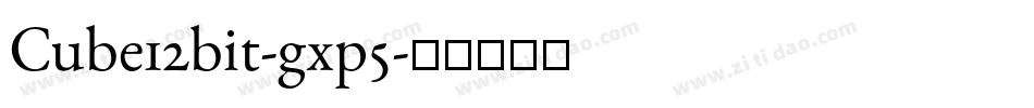 Cube12bit-gxp5字体转换