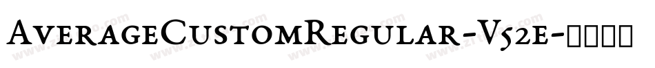 AverageCustomRegular-V52e字体转换