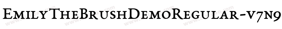 EmilyTheBrushDemoRegular-v7n9字体转换