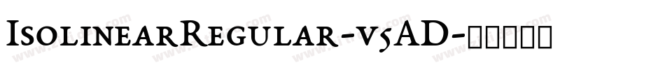 IsolinearRegular-v5AD字体转换