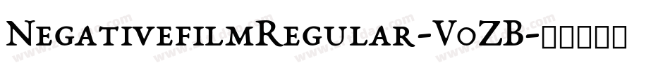 NegativefilmRegular-V0ZB字体转换
