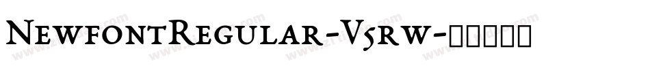 NewfontRegular-V5rw字体转换
