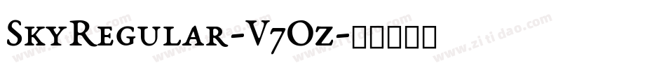 SkyRegular-V7Oz字体转换