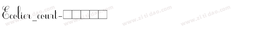 Ecolier_court字体转换