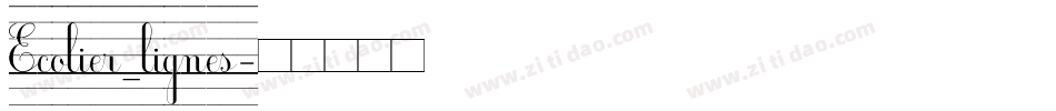 Ecolier_lignes字体转换
