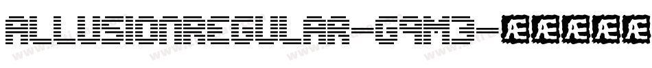 AllusionRegular-g9M3字体转换